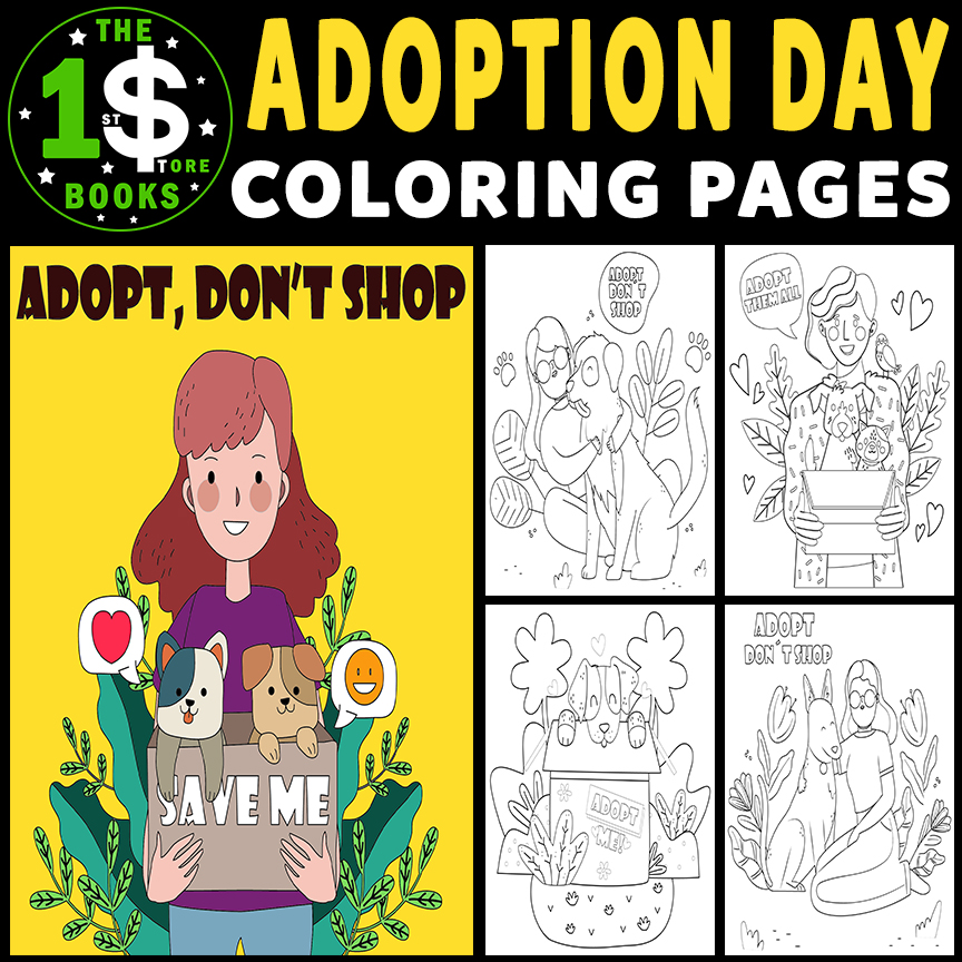 World Adoption Day Coloring Pages | National Adoption Month Holiday Coloring Sheets