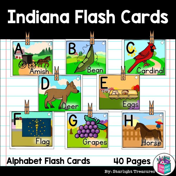 Alphabet Flash Cards for Early Readers - State of Indiana | Made By ...