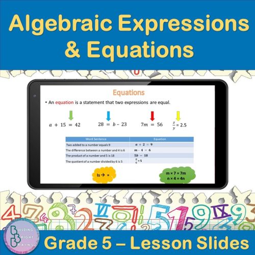 Algebraic Expressions and Equations | 5th Grade PowerPoint Lesson ...