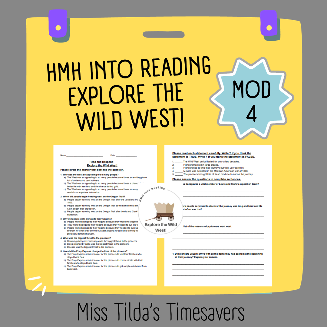Explore the Wild West! - Grade 5 HMH Into Reading