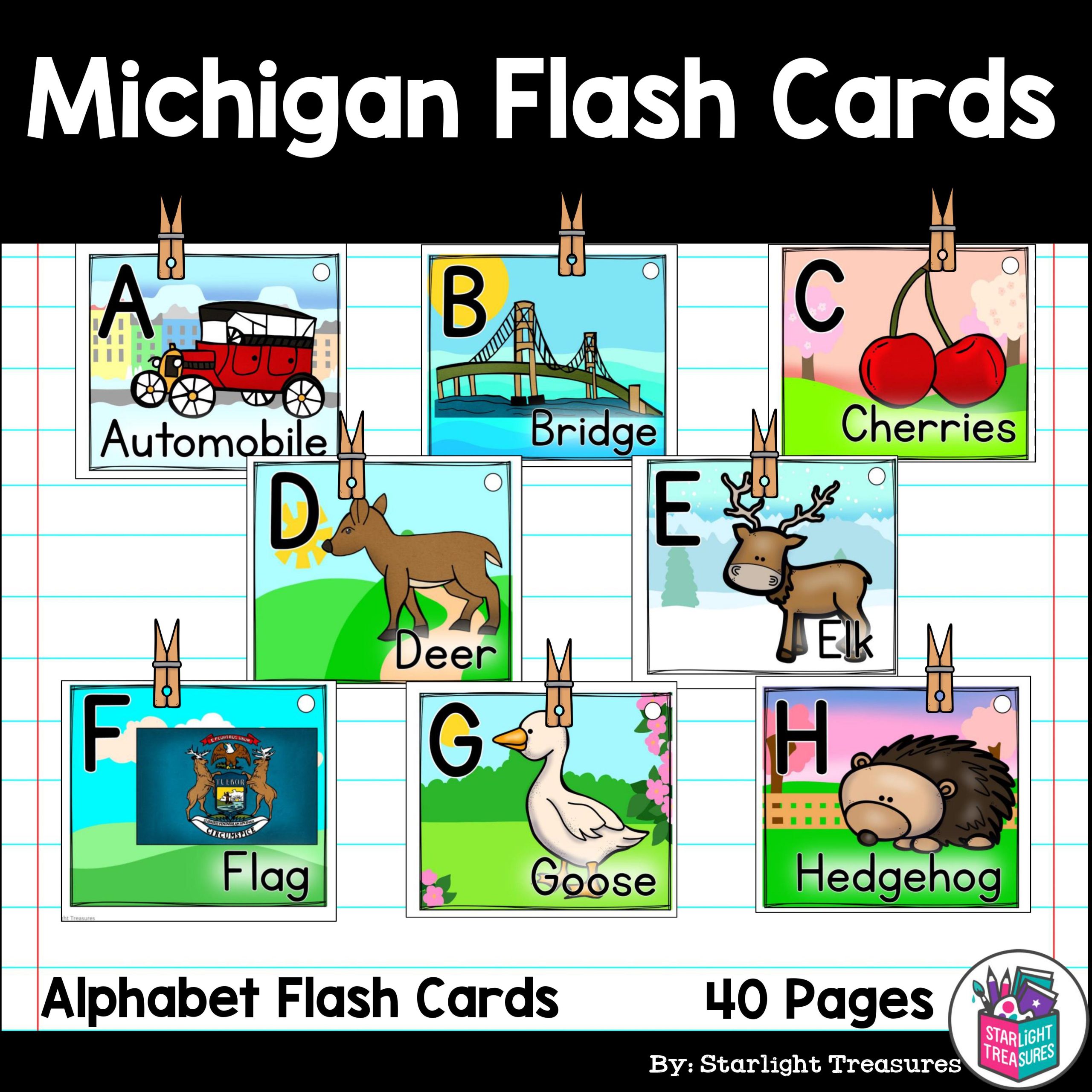 Alphabet Flash Cards for Early Readers - State of Michigan