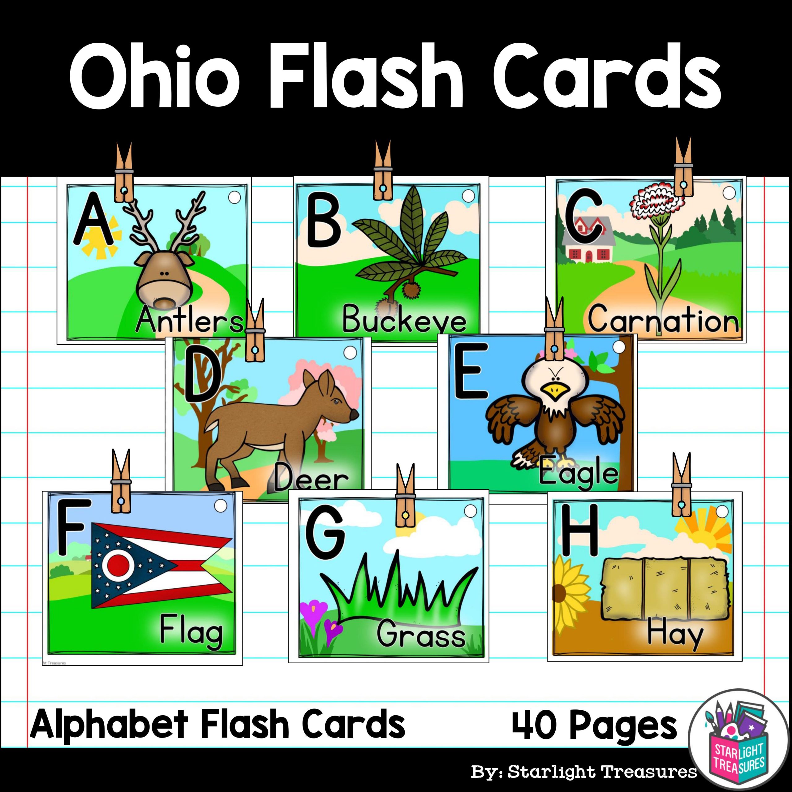 Alphabet Flash Cards for Early Readers - State of Ohio