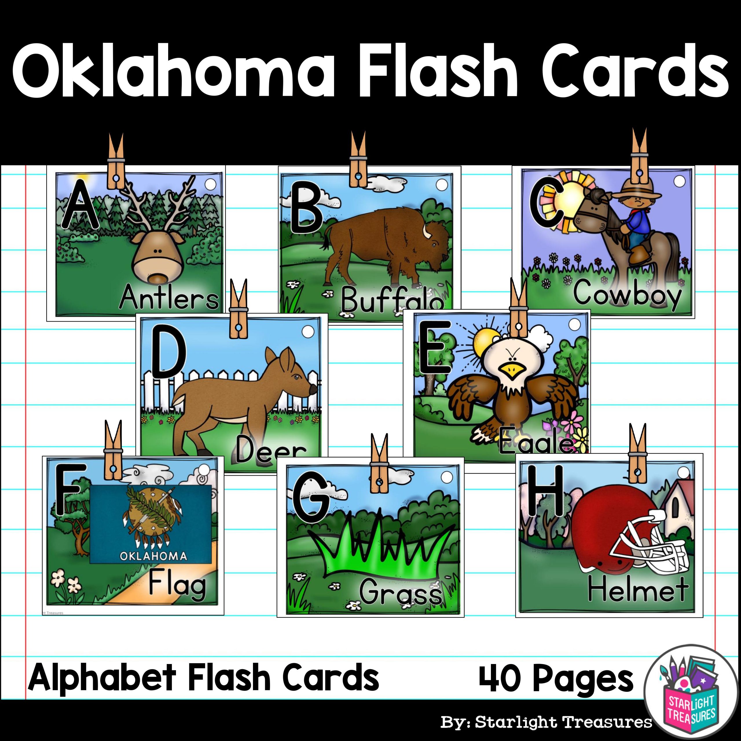 Alphabet Flash Cards for Early Readers - State of Oklahoma