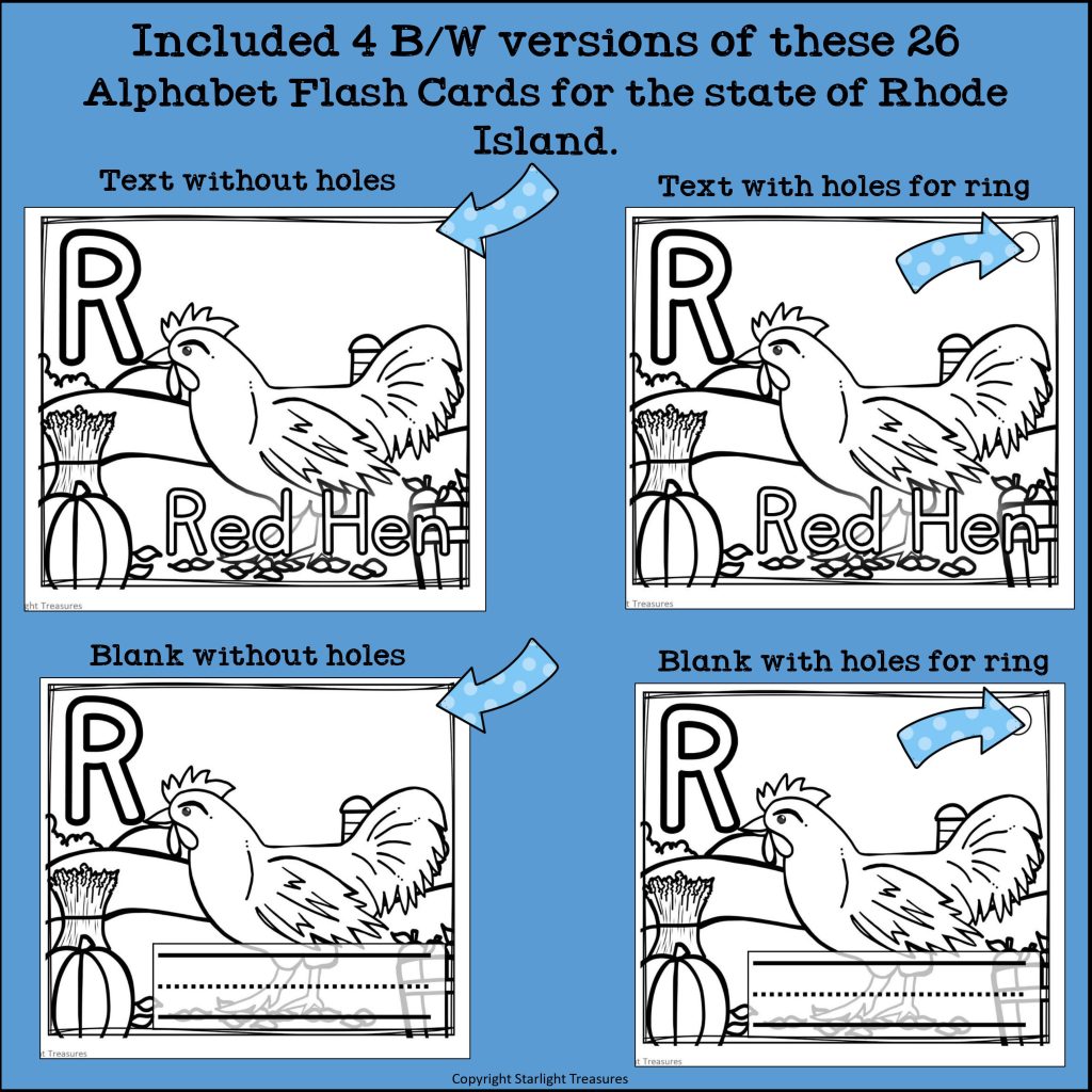 Alphabet Flash Cards for Early Readers - State of Rhode Island | Made ...