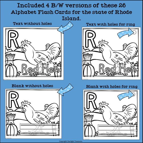 Alphabet Flash Cards for Early Readers - State of Rhode Island | Made ...