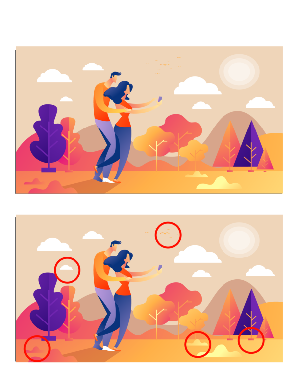 Spot the Difference Visual Perception Fall Worksheet Packet - Made By ...