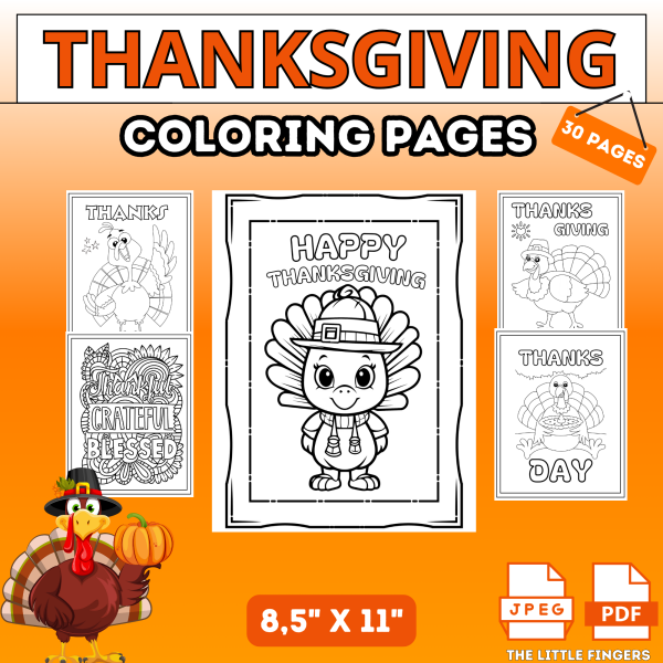 THANKSGIVING TURKEY COLORING SHEETS | PRINTABLE FALL ACTIVITY | Made By ...