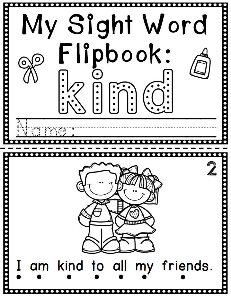Sight Word Flip Book (Flipbook) - KIND | Made By Teachers