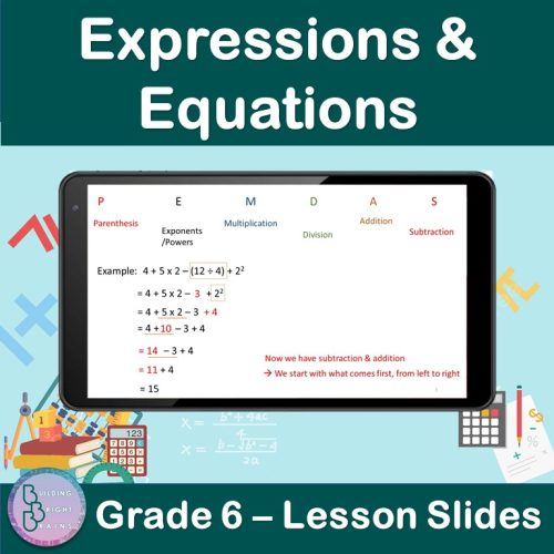 Expressions and Equations | 6th Grade PowerPoint Lesson Slides | Made ...