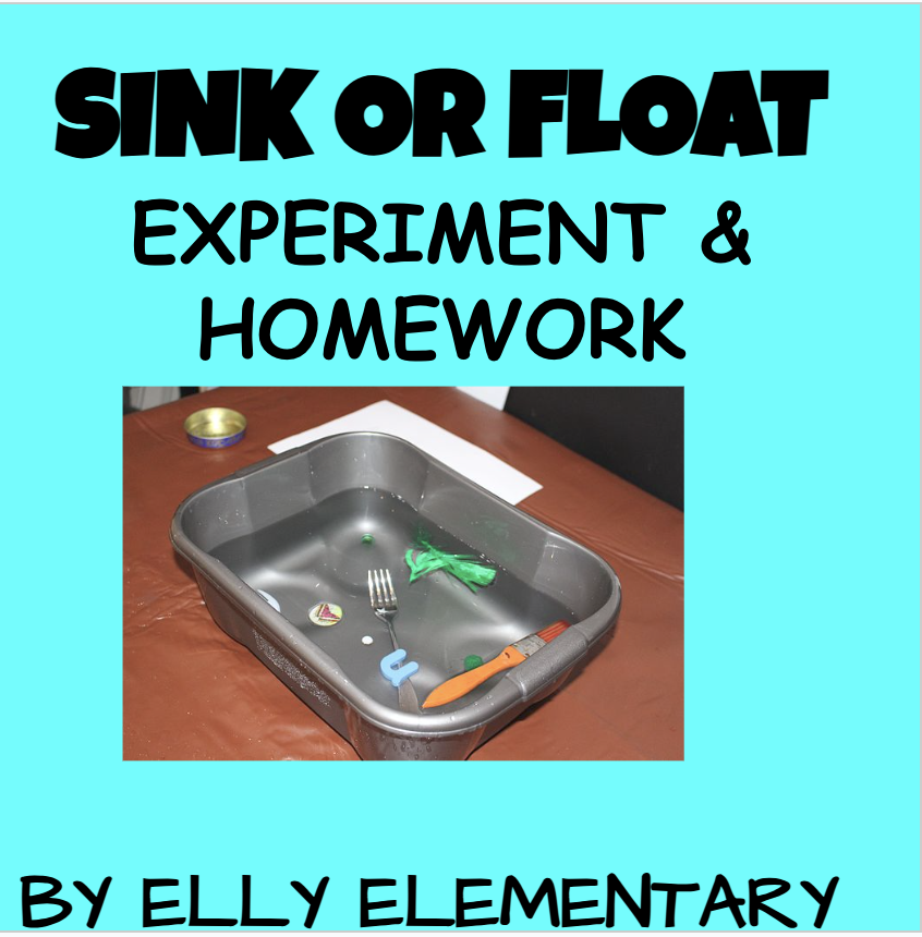 SINK & FLOAT EXPERIMENT: ACTIVITY & HOMEWORK