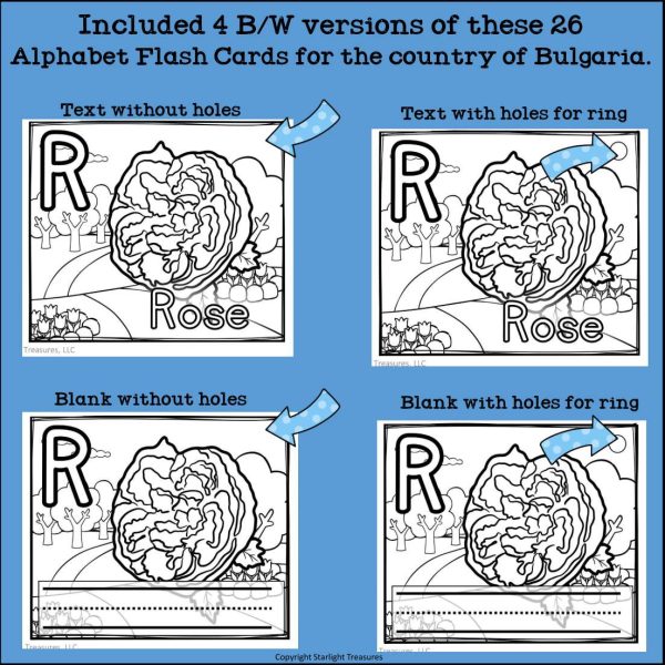Alphabet Flash Cards for Early Readers - Country of Bulgaria | Made By ...