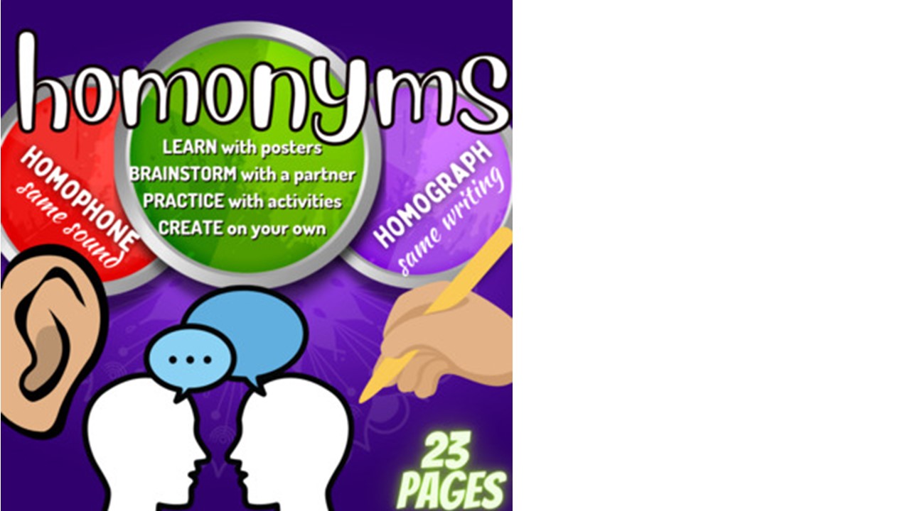 Homonyms: Homphones and Homographs activities