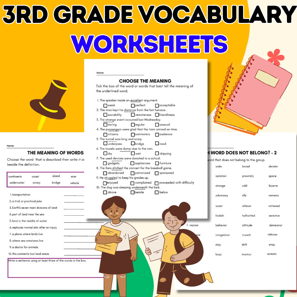 3rd Grade Vocabulary Worksheets