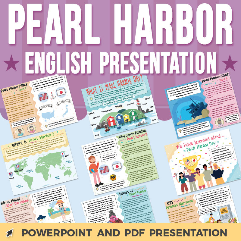 Pearl Harbor PowerPoint Presentation - English | Reflection and Discussion Q's