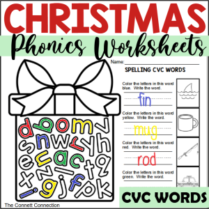 Christmas Spelling CVC Words Worksheets | Made By Teachers