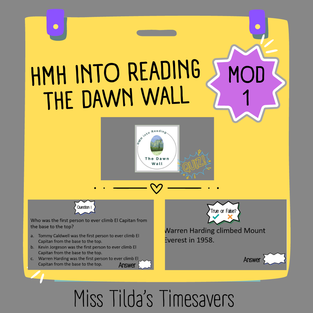 The Dawn Wall Quiz - Grade 6 HMH into Reading