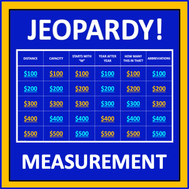 Measurement Jeopardy - an interactive math game