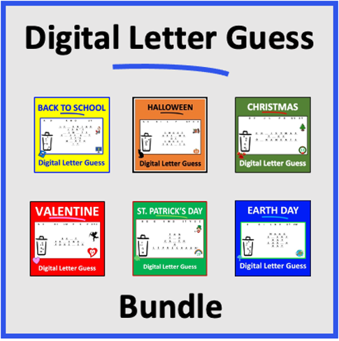 Digital Letter Guess Bundle - interactive ELA games