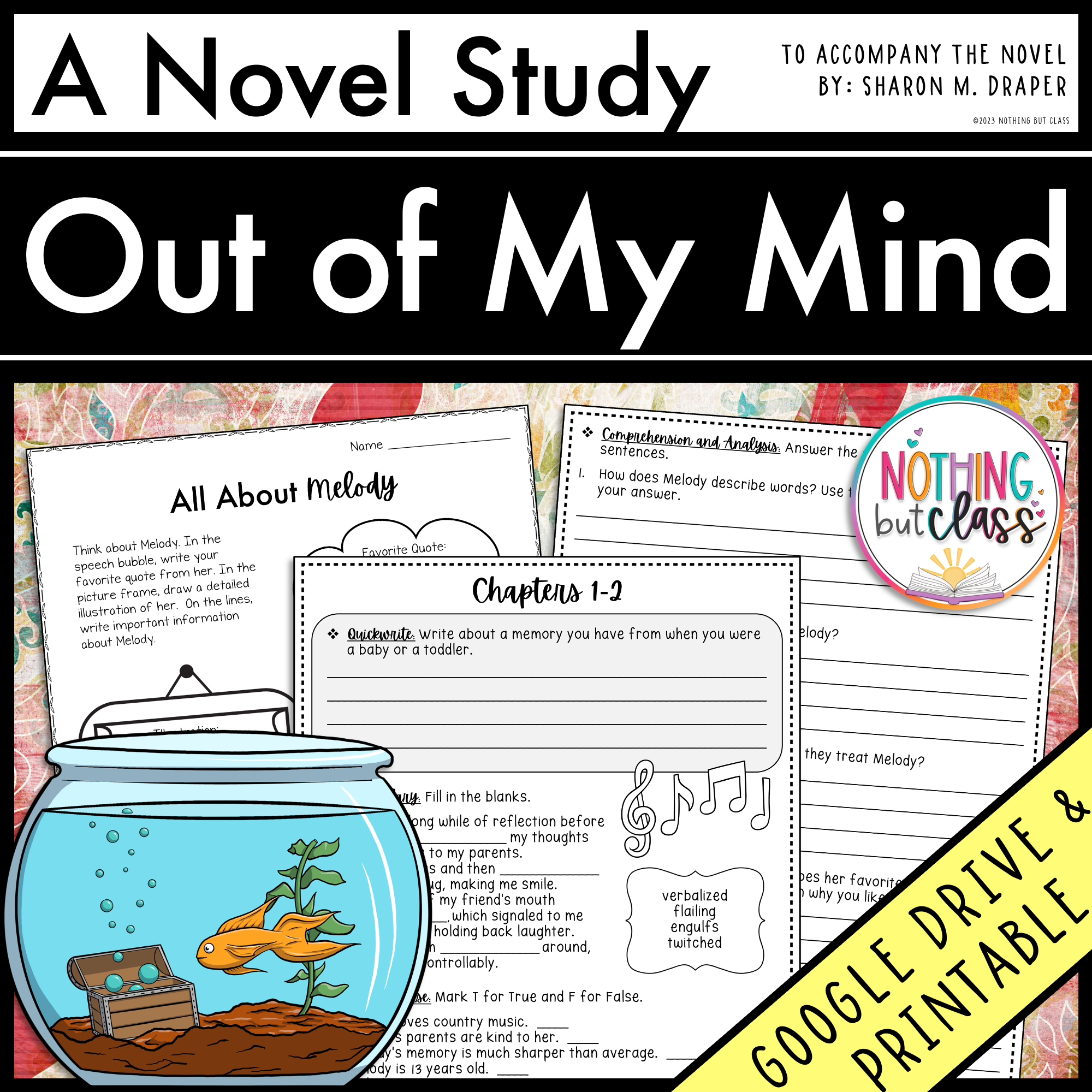 Out of My Mind Novel Study Unit
