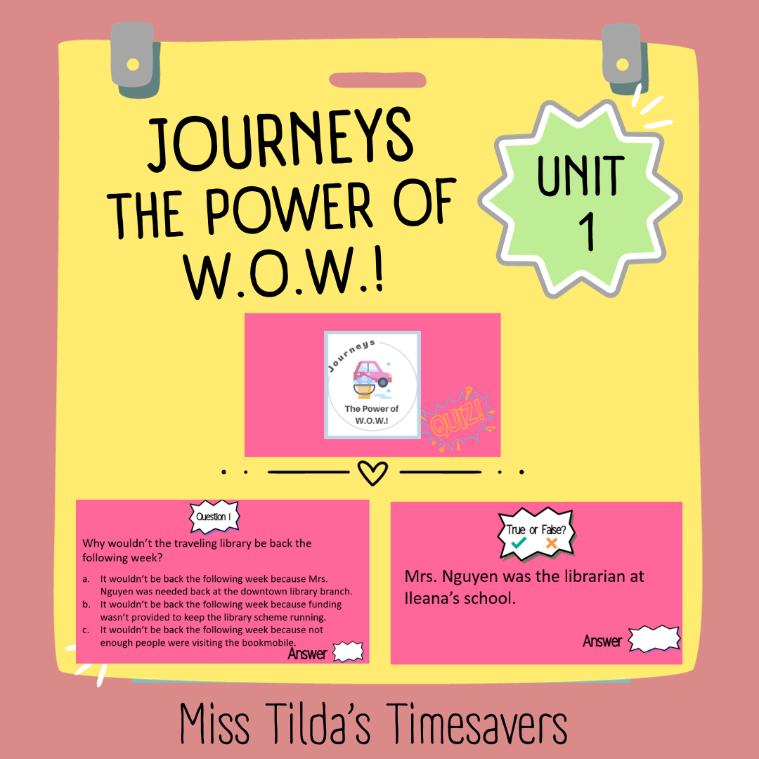 The Power of W.O.W.! Quiz - Grade 4 Journeys