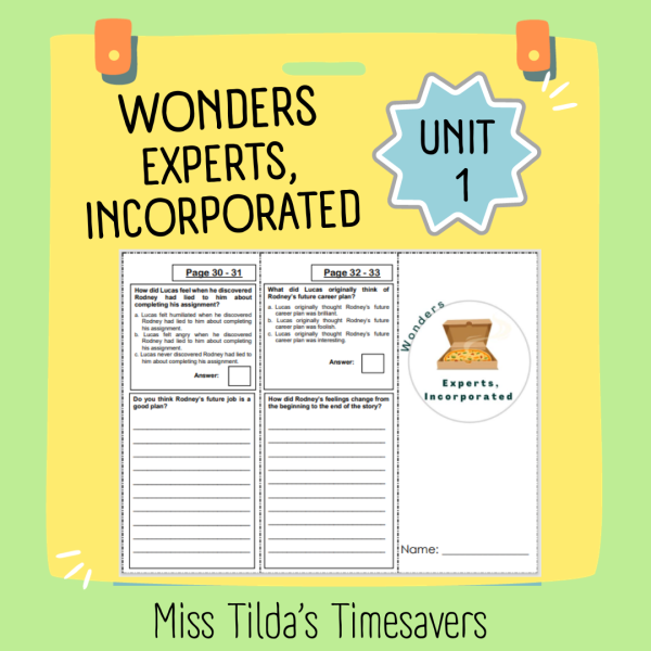 Experts, Incorporated - Grade 4 Wonders - Made By Teachers