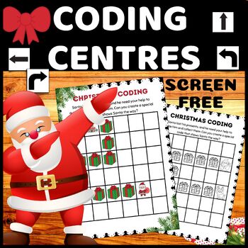 Santa Christmas Directional Coding Activity STEM Centres