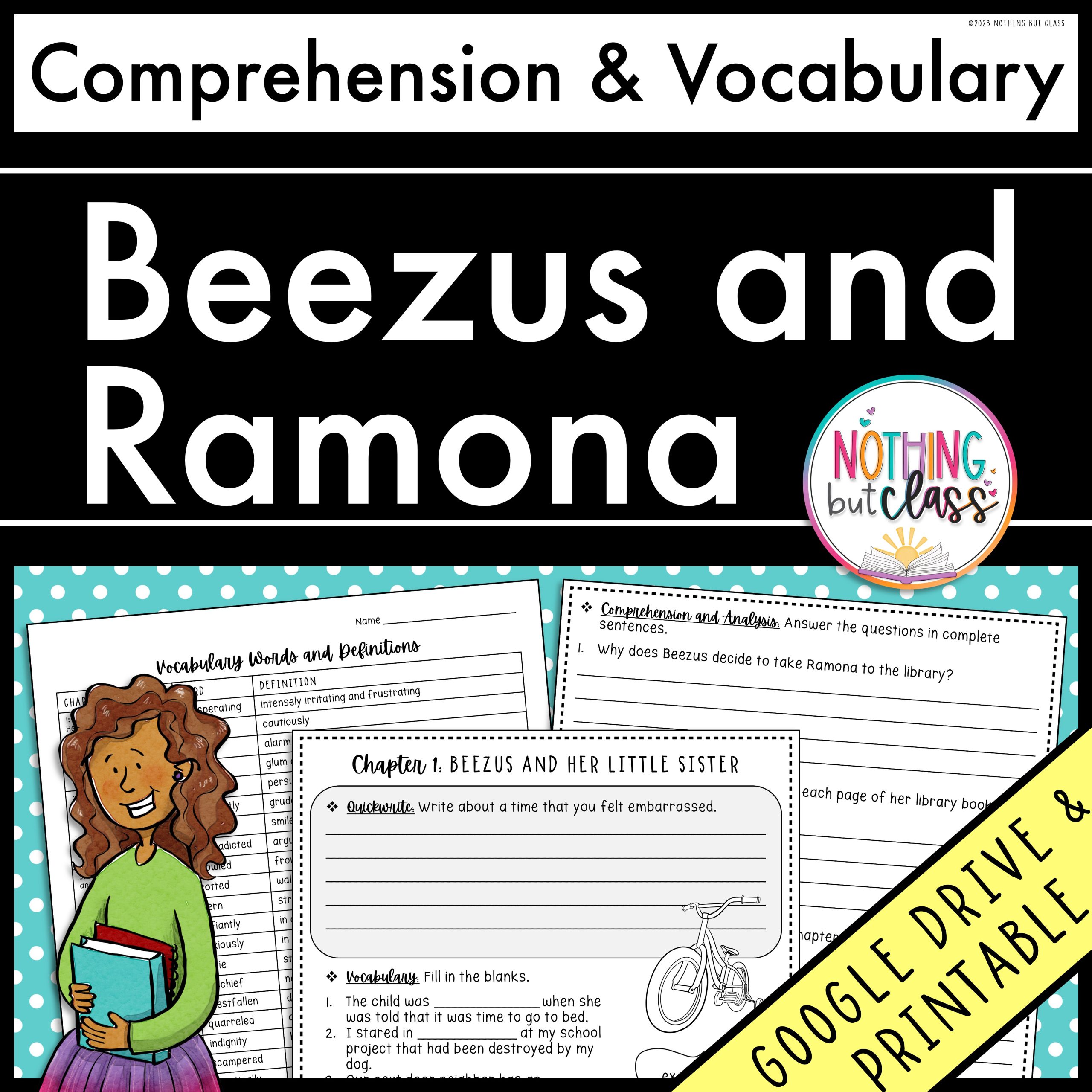 Beezus and Ramona Comprehension and Vocabulary Pack