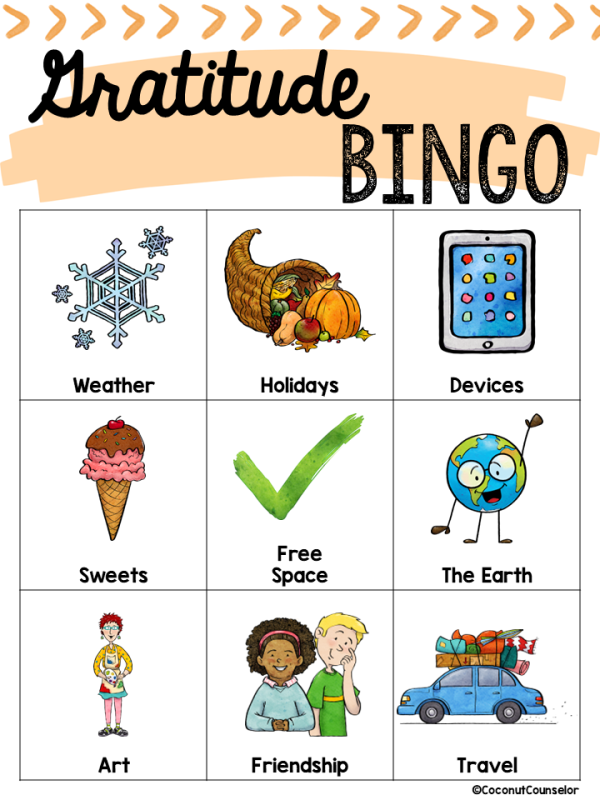 Gratitude Bingo Game - Made By Teachers
