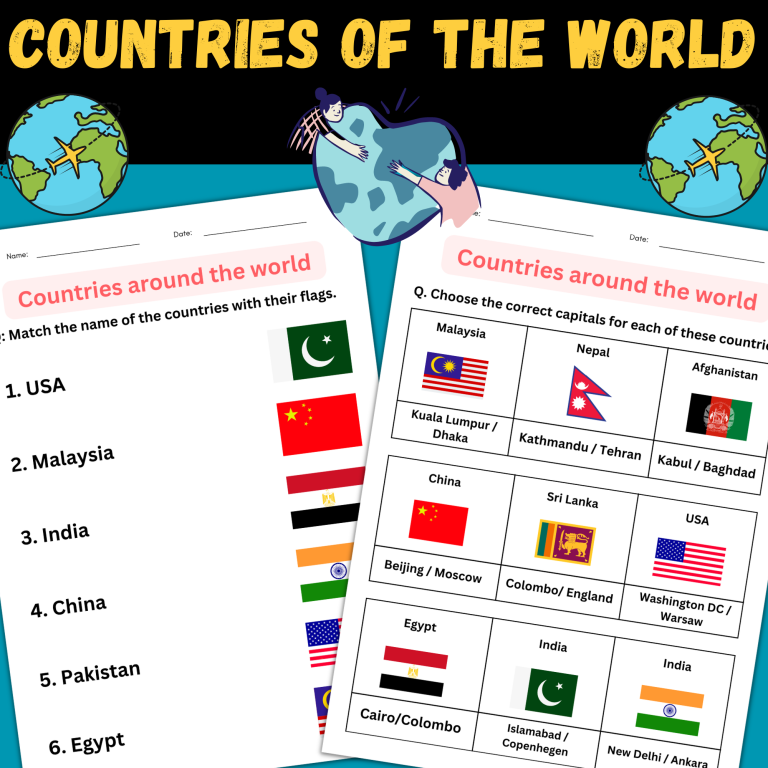 Printable Countries Around the World Social Studies Reading for Grade 1 ...