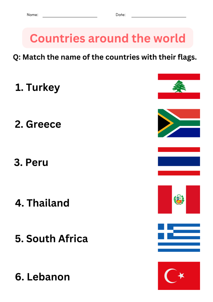 Printable Countries Around the World Social Studies Reading for Grade 1 ...