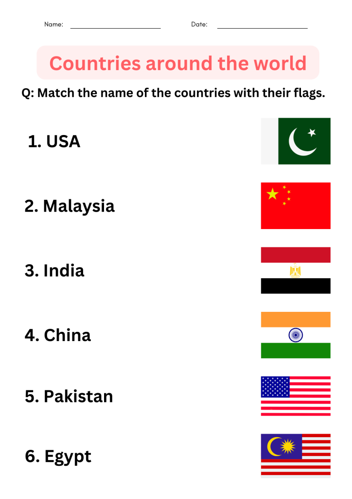 Printable Countries Around the World Social Studies Reading for Grade 1 ...