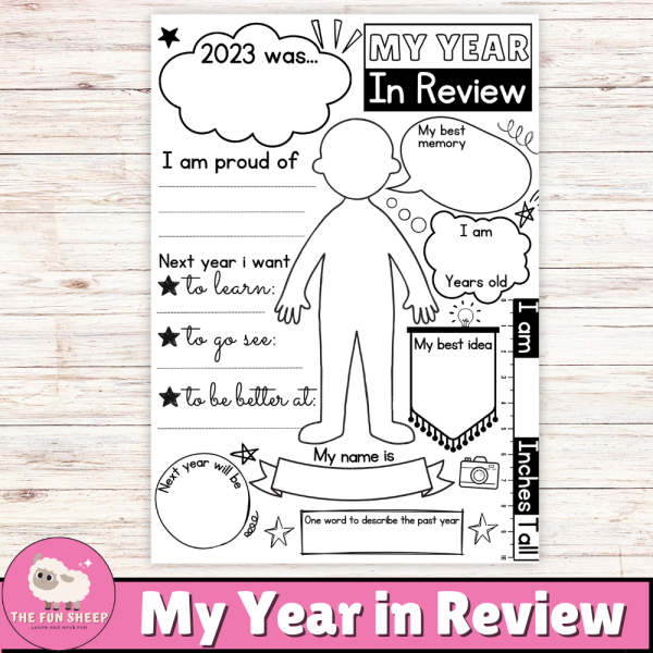 My Year in Review | End of The Year Printable Activity Worksheet ...