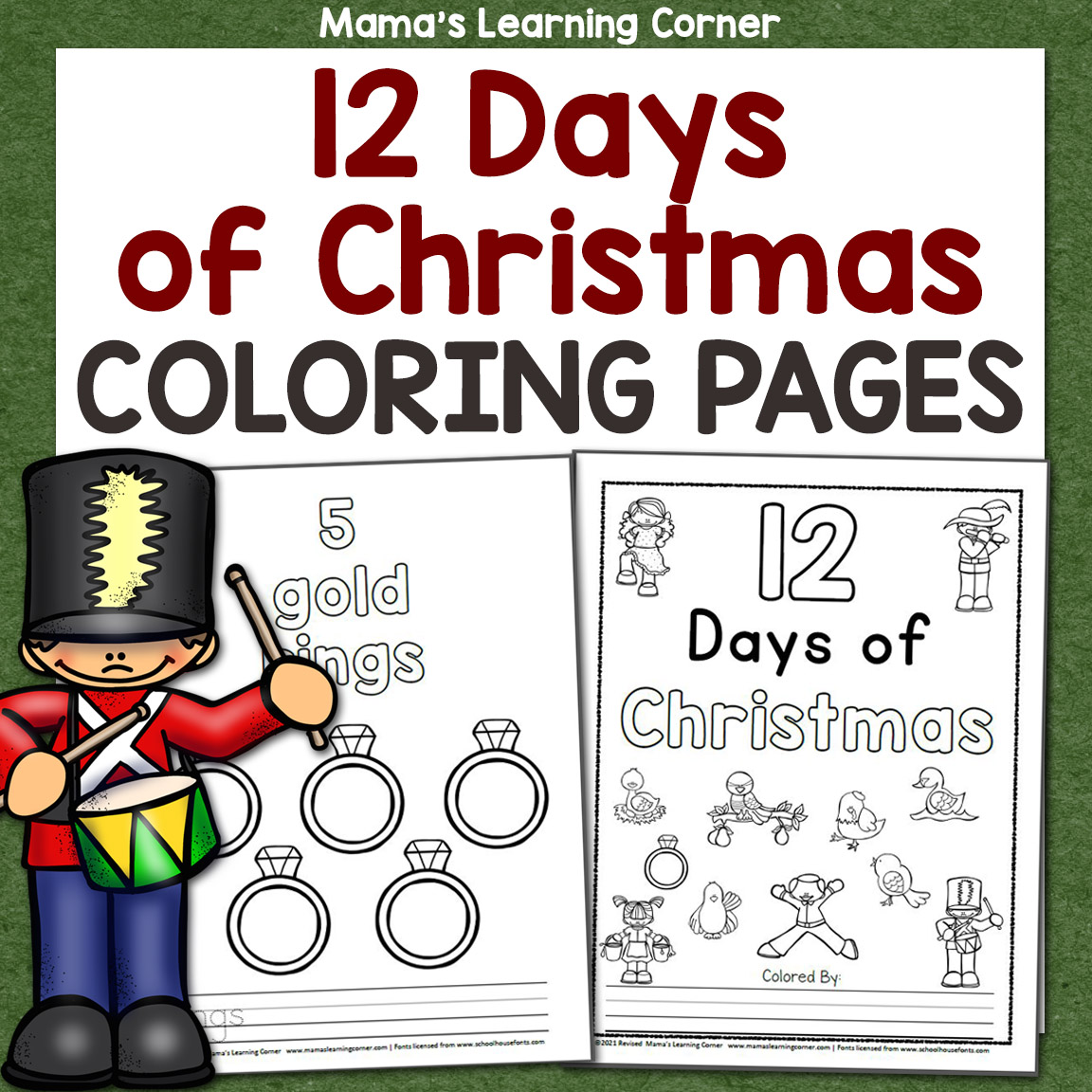 12 Days of Christmas Coloring Pages