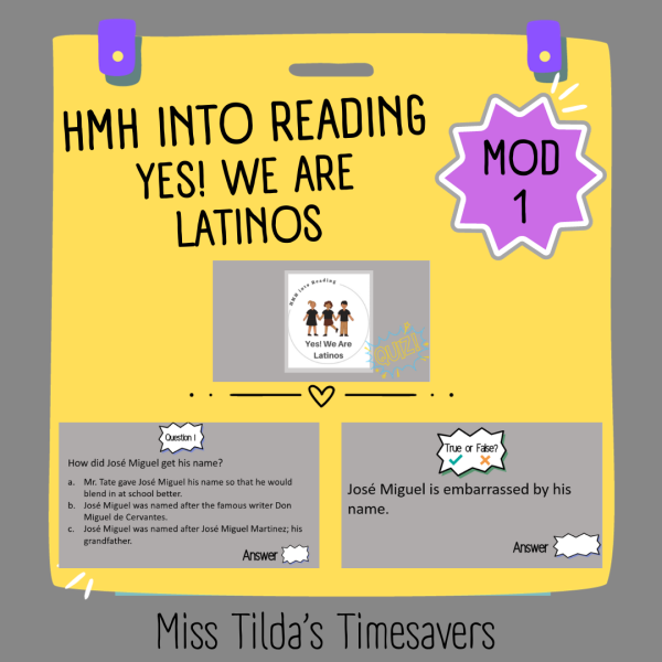 Yes! We Are Latinos Quiz - Grade 4 HMH into Reading - Made By Teachers