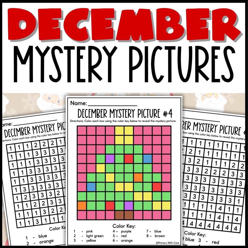 December Mystery Pictures | Made By Teachers