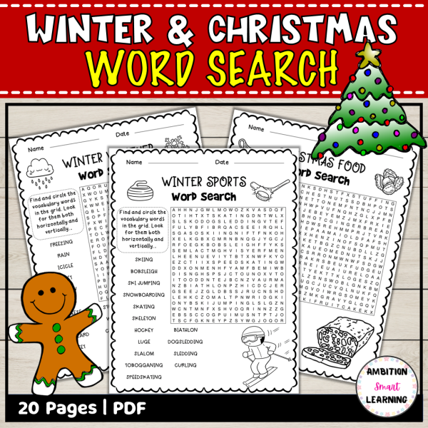 Fun Winter & Christmas Word Search | Made By Teachers