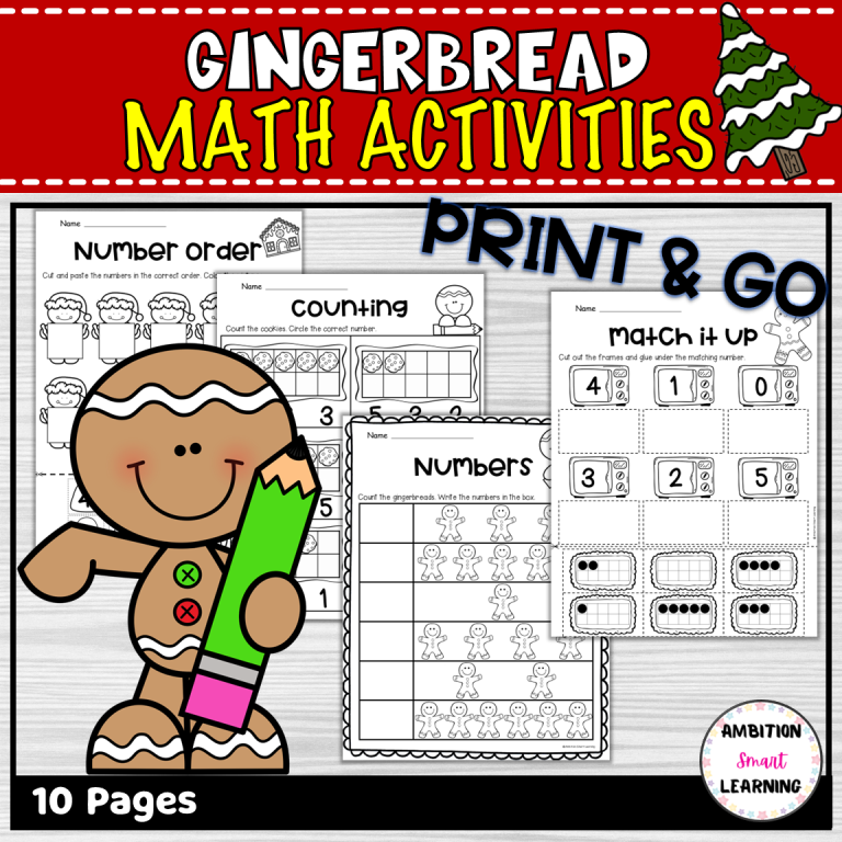 Ginger Men Math Gingerbread Man Math Activities | No Prep | Made By Teachers