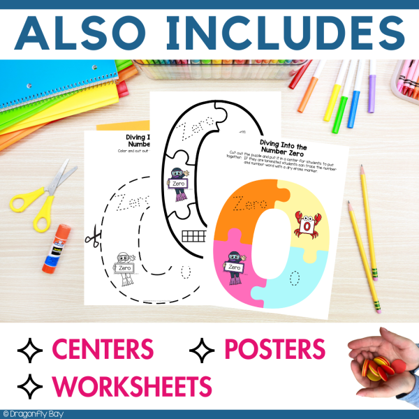 FREE Number 0 Number Sense Worksheets and Center Activities | Made By ...