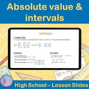Absolute value and intervals | High School Math PowerPoint Lesson ...