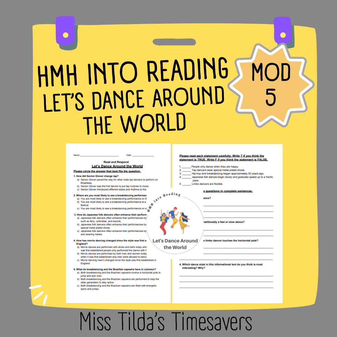 Let's Dance Around the World - Grade 4 HMH Into Reading (Module 5)
