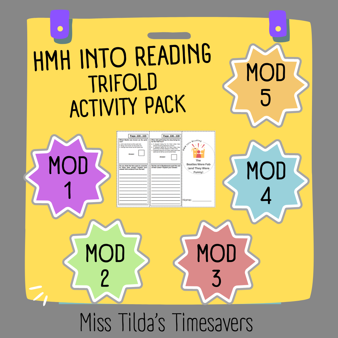 Grade 4 HMH Into Reading Trifold Activity Pack