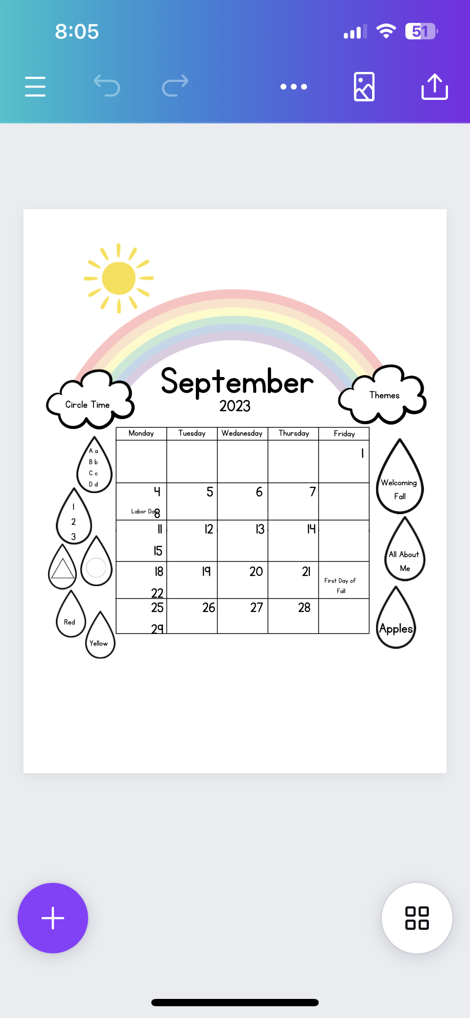 Full Year 2024 Early Chld./Preschool Calendars! Themes & Circle Focuses Included