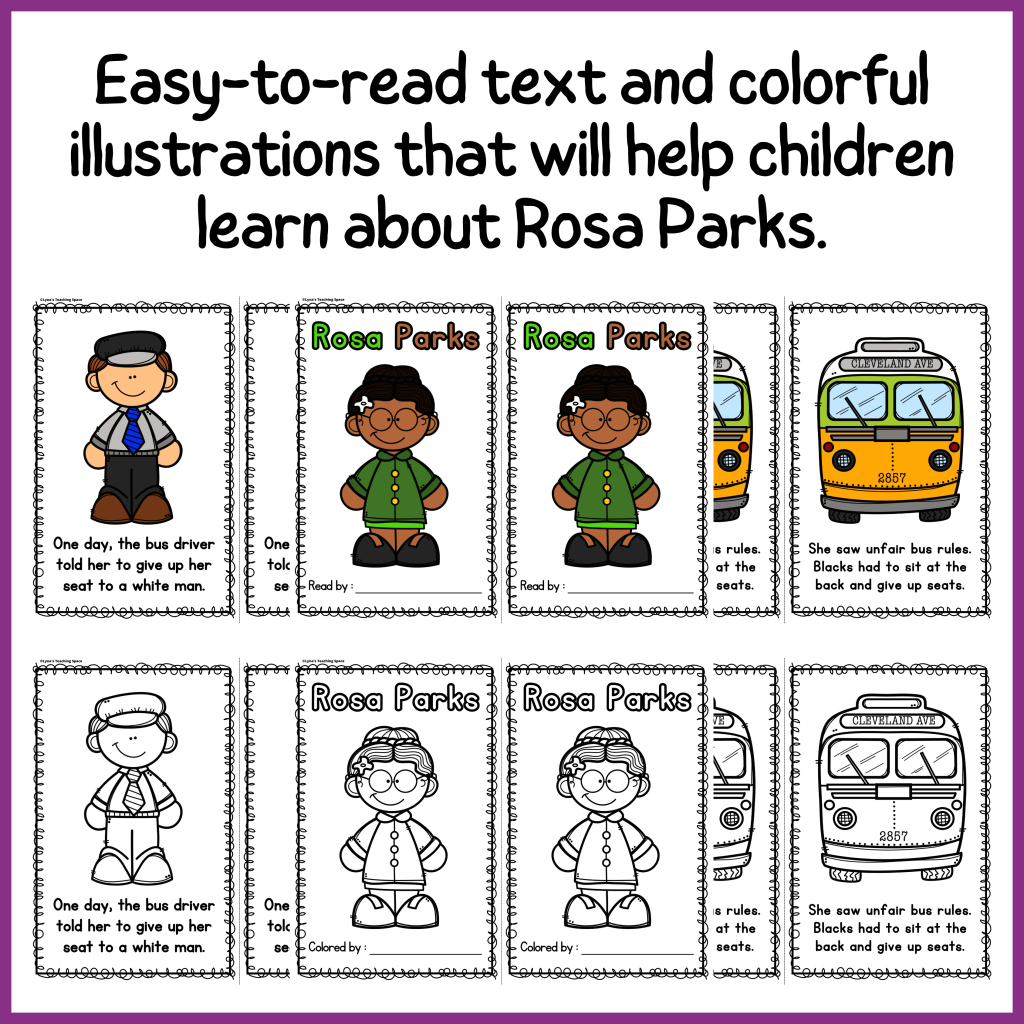 Rosa Parks Emergent Readers Mini Book (No Prep Book) - Made By Teachers