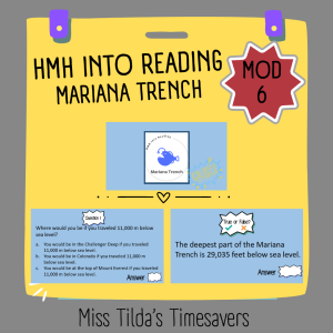 Mariana Trench Quiz - Grade 4 HMH into Reading - Made By Teachers