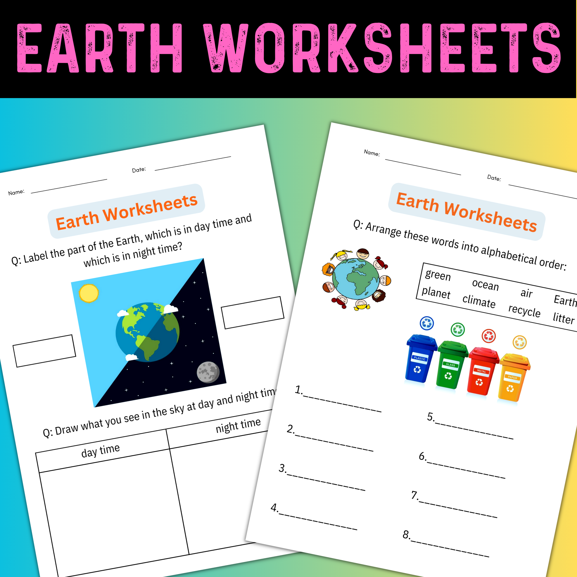 Printable Layers of The Earth Worksheets - Earth Science Activities for Grade 1