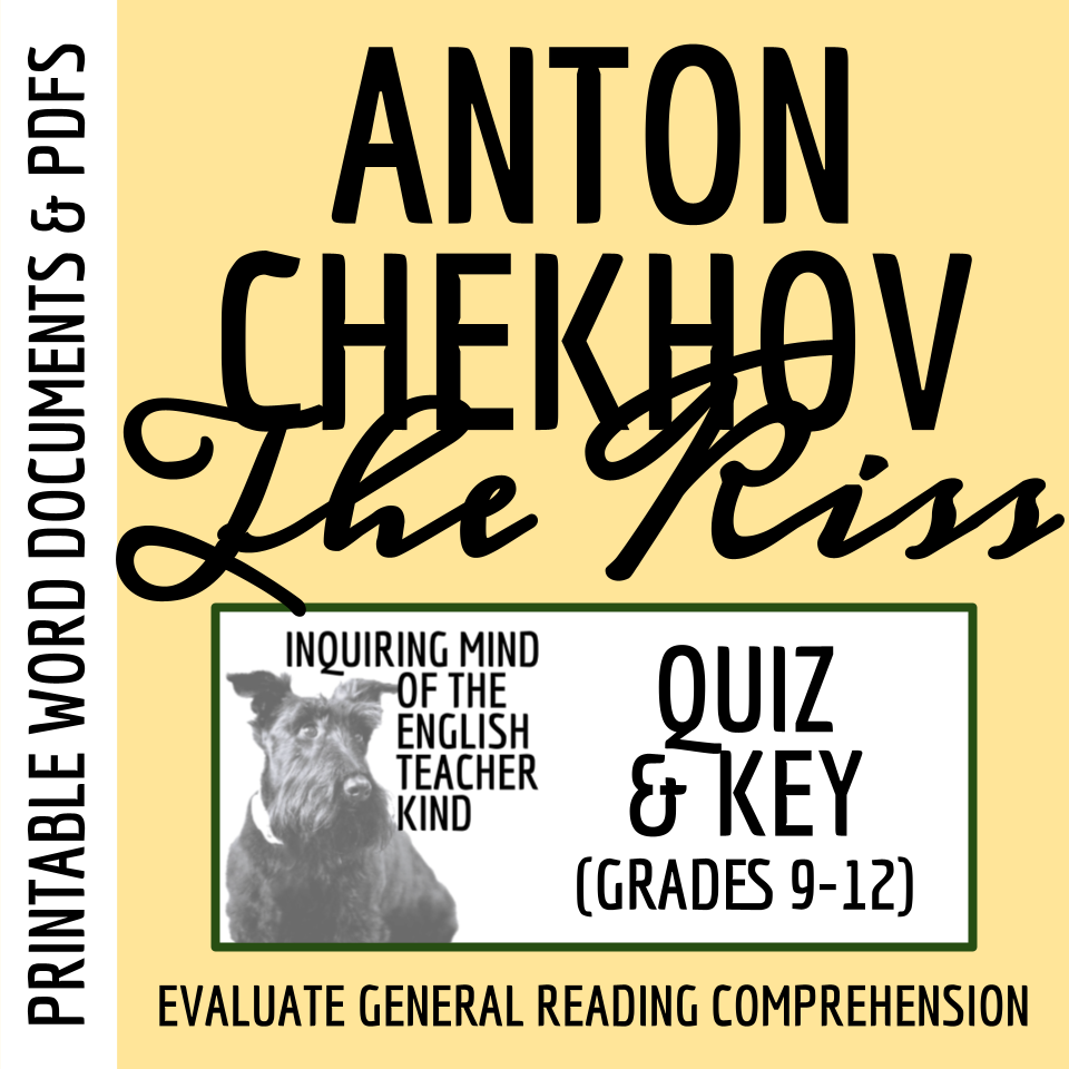 "The Kiss" by Anton Chekhov Quiz and Answer Key for High School