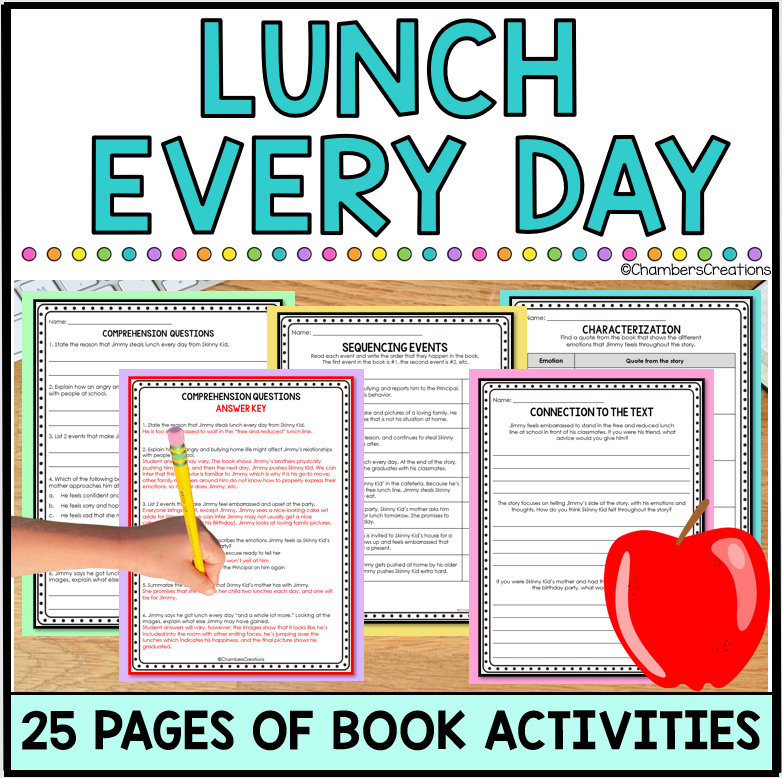 Lunch Every Day Book Companion Kathryn Otoshi Bullying Prevention Zero One Two