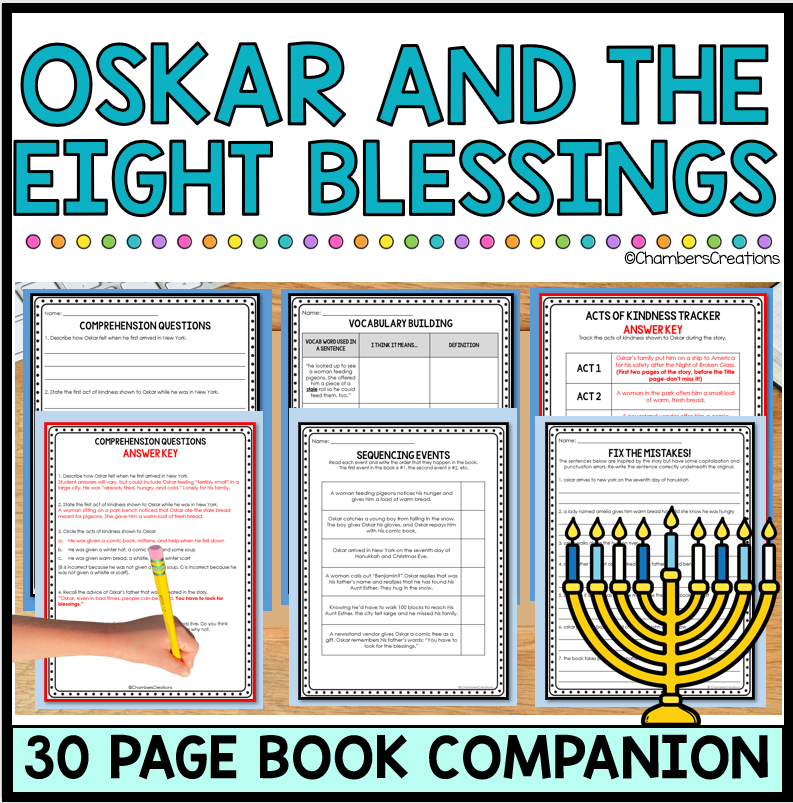 Oskar and the Eight Blessings Hanukkah Jewish Book Companion