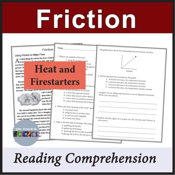 Question About Friction Friction Reading Comprehension Passages and Questions Force of Friction ...