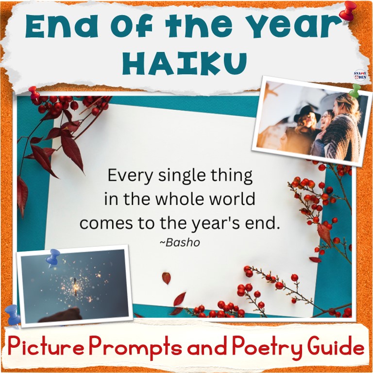 End of the Year 2023 Haiku Poetry Lesson - Poem Writing Activity Templates